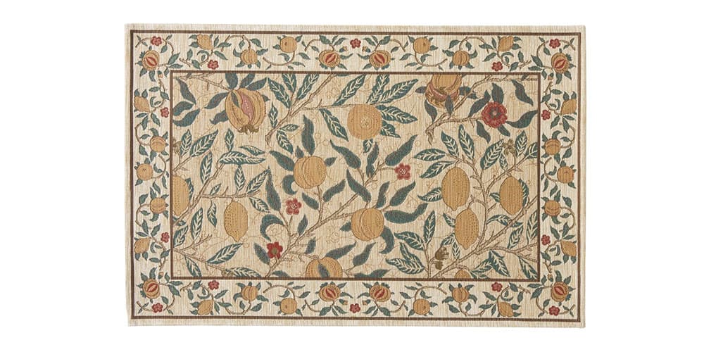 マット「フルーツ」イエローの60ｘ92cm