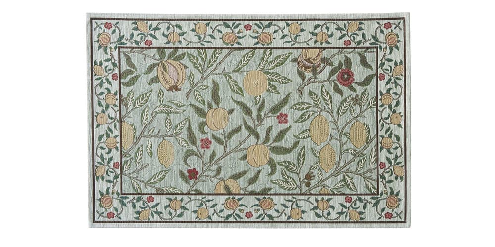 マット「フルーツ」グリーンの60ｘ92cm