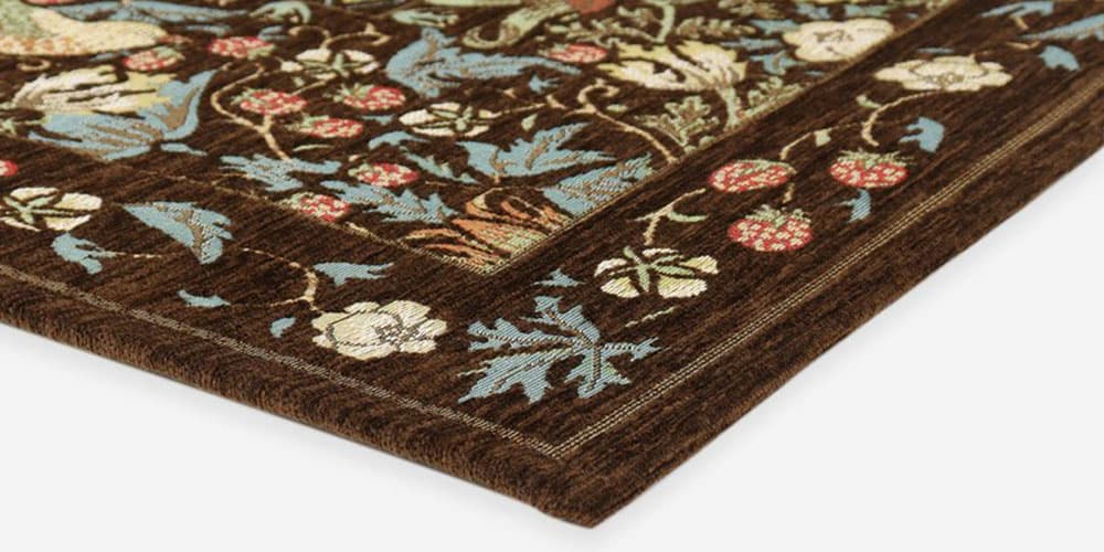 マット「いちご泥棒」ブラウンのアップ