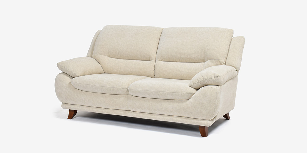 ソファ 2.5人掛け「オースチンKD」幅187cm 布#NDO 09 ベージュ色　斜め正面画像