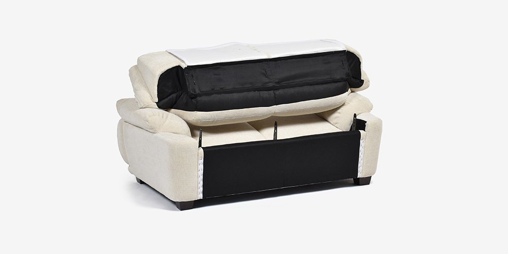 ラブソファ 2人掛け「オースチンKD」幅156cm 布#NDO 09 ベージュ色ノックダウン時画像