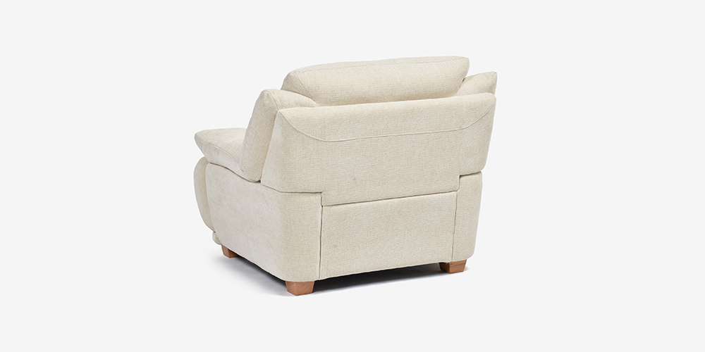 アームチェア 1人掛け「オースチンKD」布#NDO 09 ベージュ色 背面画像