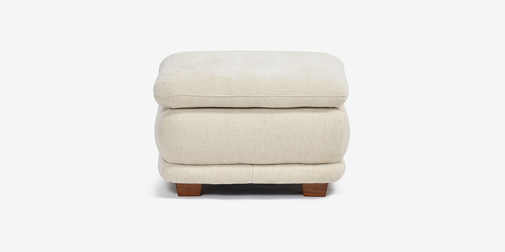 オットマン「オースチンKD」布#NDO 09 ベージュ色 正面画像