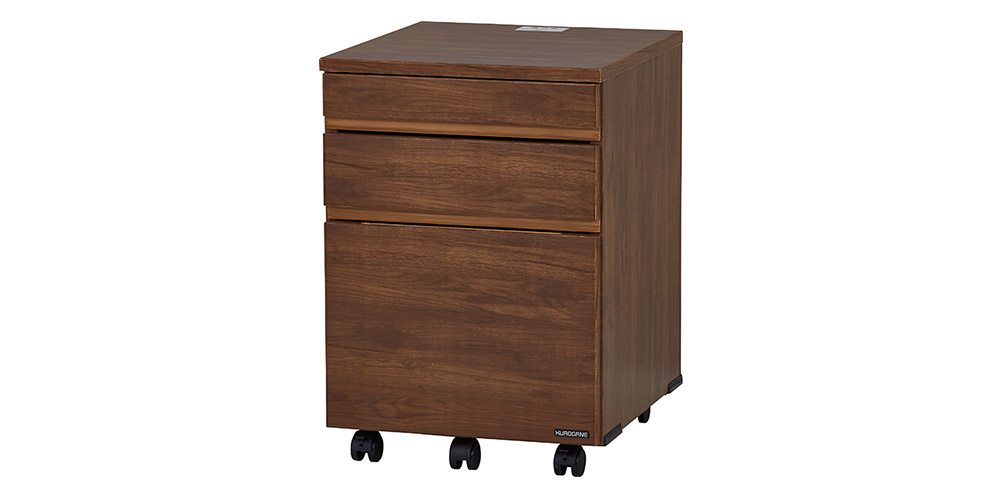 デスクワゴン「KSFC-26CD」アンティークオークブラウン木目色