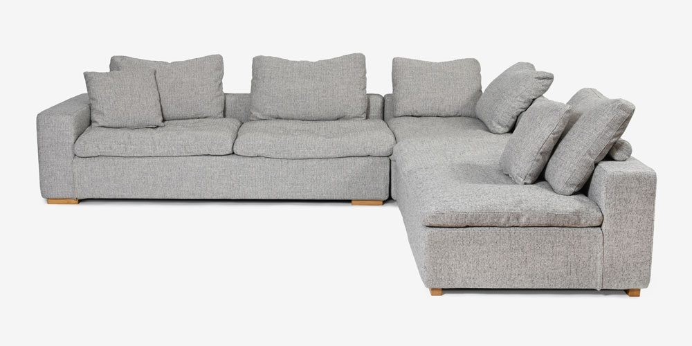 カウチソファ4点セット「Nソロモン」に腰クッション「Nソロモン」を合わせたイメージ