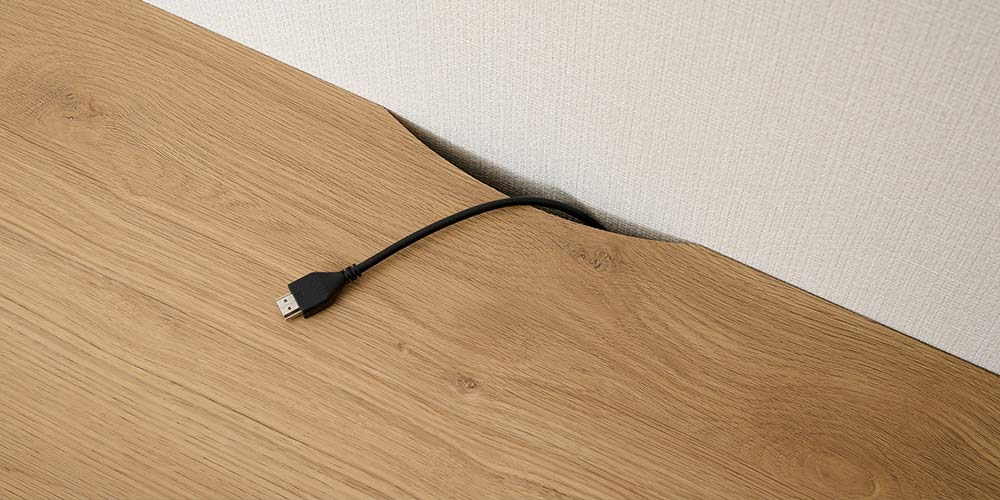 テレビボード「NWシリーズ」の天板のカキトリ部分の画像