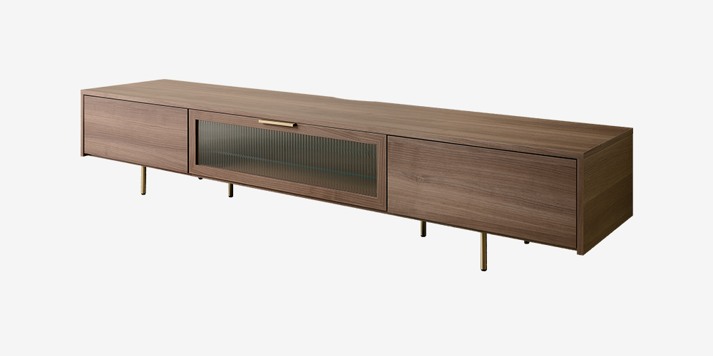 Pamouna（パモウナ）テレビボード「NW-210V」グレイッシュナット色の正面画像