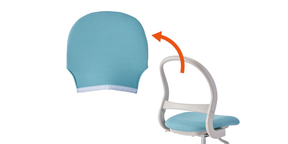 長時間座っても疲れにくいモールドウレタンを使用した背・座クッション