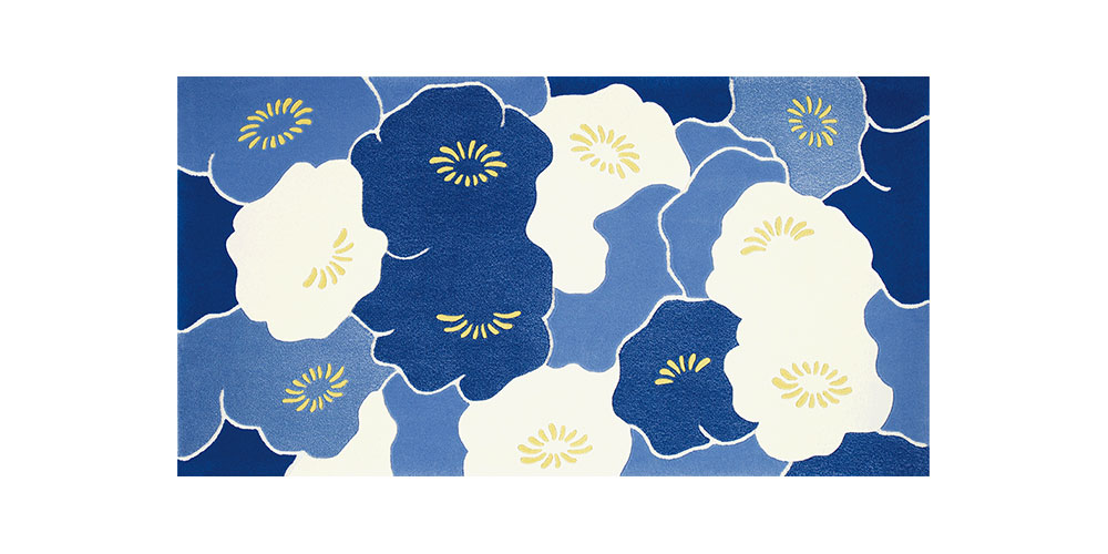 山形緞通 新古典ライン「石楠花」Sサイズ