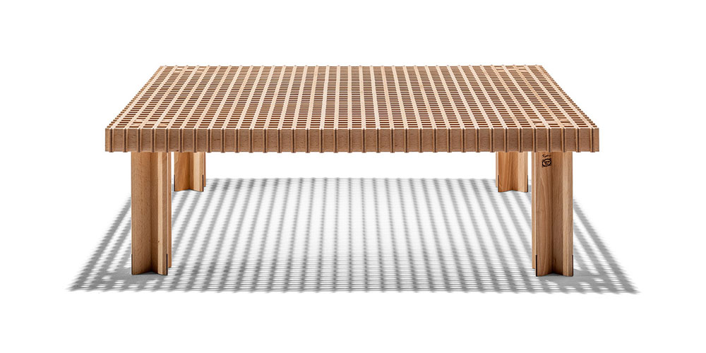 センターテーブル「kyoto」正面の陰影あり画像