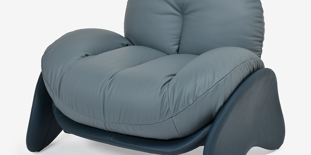 アームチェア「スクワッシュ」のクッション部分アップ