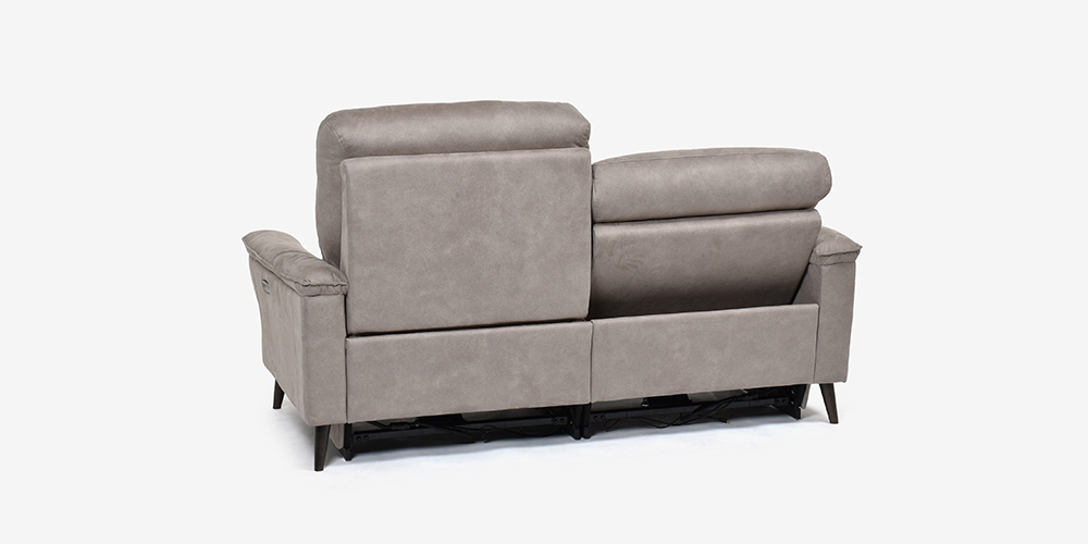 【背面画像(2)】電動リクライニングソファ 3人掛け 幅190cm「レイーダ」布#B-946 シルバーグレー色