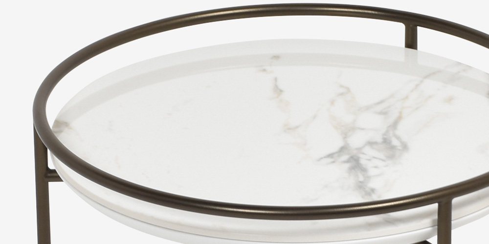 日常使いに最適なセラミック天板　サイドテーブル「アトーロ」