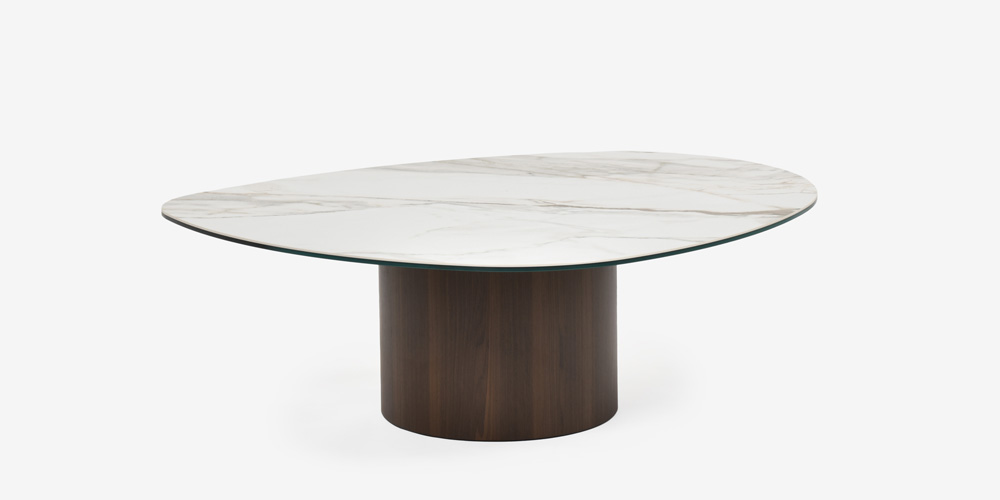 有機的なデザインで柔らかな雰囲気のセンターテーブル「マッシュルーム」