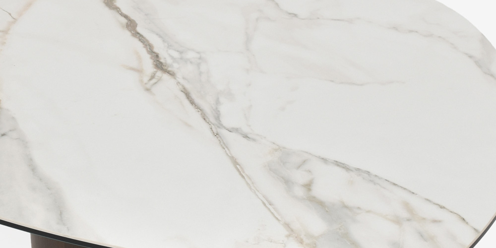 美しさが続く、熱・キズ・汚れに強いセラミック天板　センターテーブル「マッシュルーム」