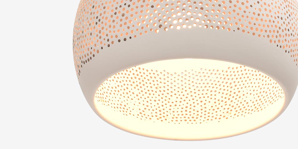 ペンダント「POT-SPONGE RO30WH」のセードデザイン