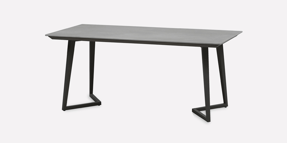【斜め正面画像】ダイニングテーブル「グレイス」セラミック天板 グレー色