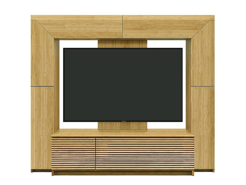 テレビボード「アクロス」ハイタイプ 幅200cm オーク材ホワイトオーク色