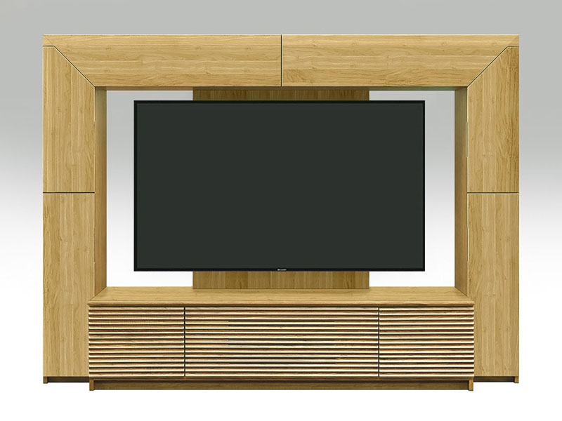 テレビボード「アクロス」ハイタイプ 幅230cm オーク材 ホワイトオーク色