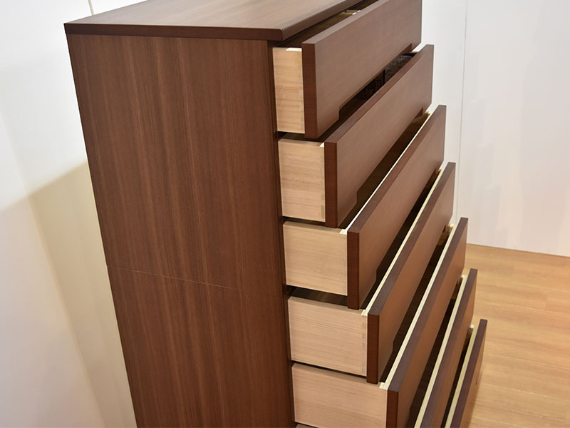 チェスト「ルーブル 30-7」幅85cm ウォールナット材【受注生産品】