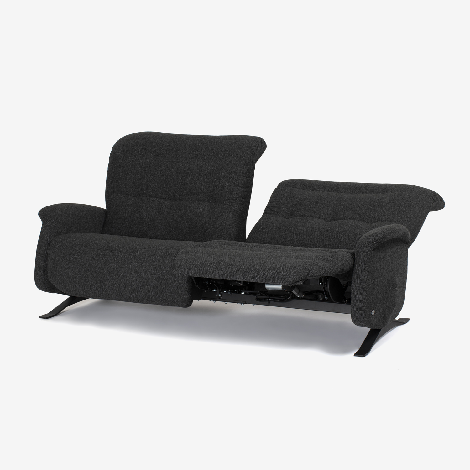 himolla（ヒモラ）電動リクライニングソファ「オスカー」布#Q2 ダークグレー色 全2サイズ